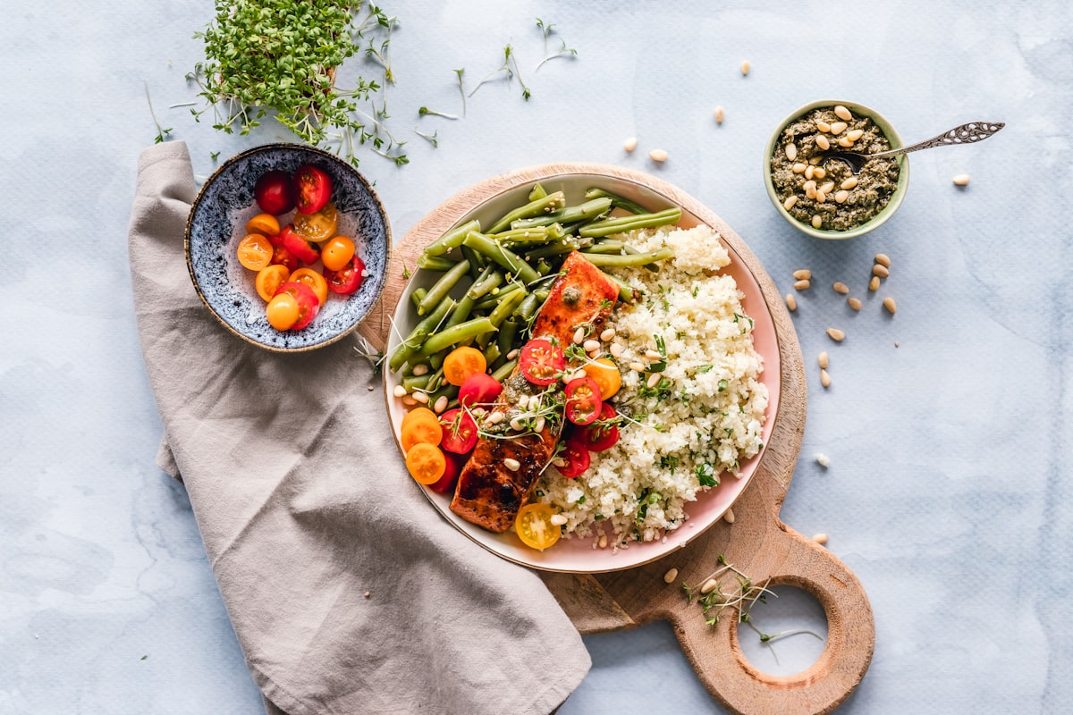 Piatti a base di verdure e cereali